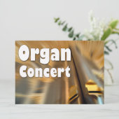 招待状とオルガンコンサート-シドニーパイプ 招待状 (スタンド正面)