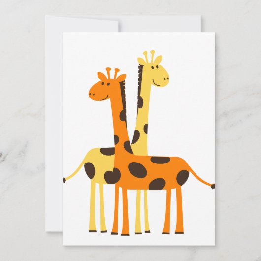 招待状とグリーティングカード素敵なキリン 招待状 (正面)