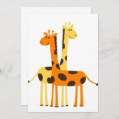 招待状とグリーティングカード素敵なキリン 招待状 (正面/裏面)