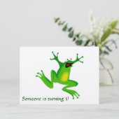 招待状とグリーンフロッグ&文字 招待状 (スタンド正面)