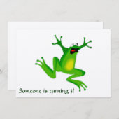 招待状とグリーンフロッグ&文字 招待状 (正面/裏面)