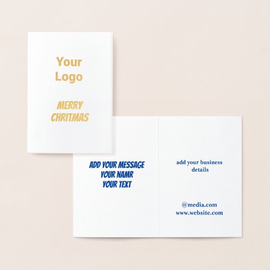 招待状と文房具グリーティングクリスマス 箔カード (ディスプレー)
