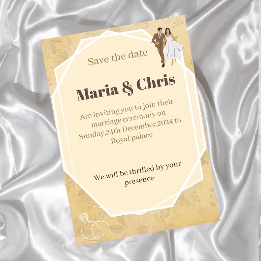 招待状と結婚シンプルフローラヴィンテージスタイル 招待状