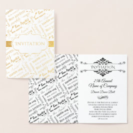 招待状にディナーパーティーボンアペティトフランスの 箔カード