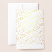 招待状にディナーパーティーボンアペティトフランスの 箔カード (裏面封筒付き)