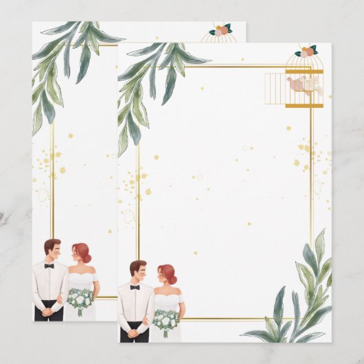 招待状のお知らせ カード (正面/裏面)