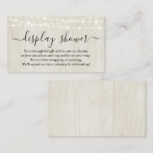 招待状のための素朴なディスプレイシャワーインサート エンクロージャーカード (正面/裏面)
