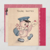 招待状のひよこ! 招待状 (正面/裏面)