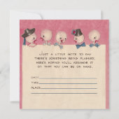 招待状のひよこ! 招待状 (裏面)