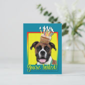 招待状のカップケーキ-ボクサー- Vindy インビテーションポストカード (スタンド正面)