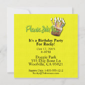 招待状のカップケーキ-ヨークシャテリア 招待状 (裏面)