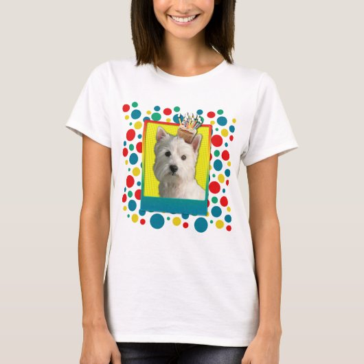 招待状のカップケーキ-西の高地テリア Tシャツ (正面)