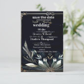 招待状のカードを黒結婚色で保存(&W) 招待状 (スタンド正面)