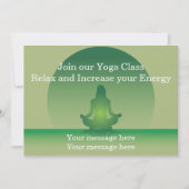 招待状のテンプレートのヨガ 招待状 (正面)