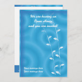 招待状のテンプレートの青のスパ 招待状 (正面/裏面)