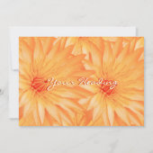 招待状のテンプレート-カスタマイズ可能なオレンジユリ 招待状 (裏面)