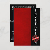 招待状のトップシークレット企業のおもしろい 招待状 (正面/裏面)