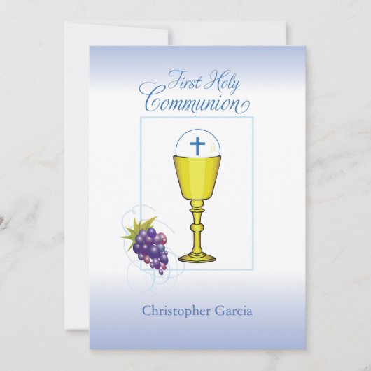 招待状のパーソナライズ名少年の最初のコミュニティCh 招待状 (正面)