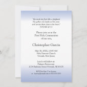 招待状のパーソナライズ名少年の最初のコミュニティCh 招待状 (裏面)