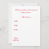 招待状のパーティー 招待状 (裏面)