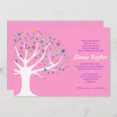 招待状のヘブライを示しているユダヤ人のベビー生命の樹 招待状 (正面/裏面)