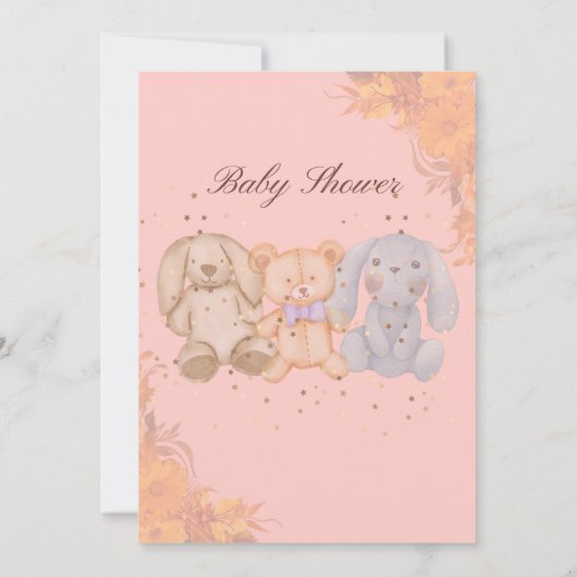 招待状のベビーシャワー 招待状 (裏面)