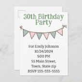 招待状のポストカード インビテーションポストカード (正面/裏面)