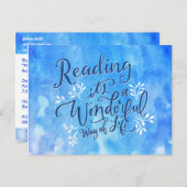 招待状のメモのしおりを集めているブッククラブ インビテーションポストカード (正面/裏面)