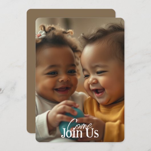 招待状の写真と文字の追加 招待状 (正面/裏面)