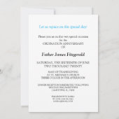 招待状の十字形(青と黒) 招待状 (裏面)