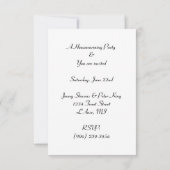 招待状の引っ越し祝いパーティーのパーティーのおもしろいの素朴で古い家 招待状 (裏面)