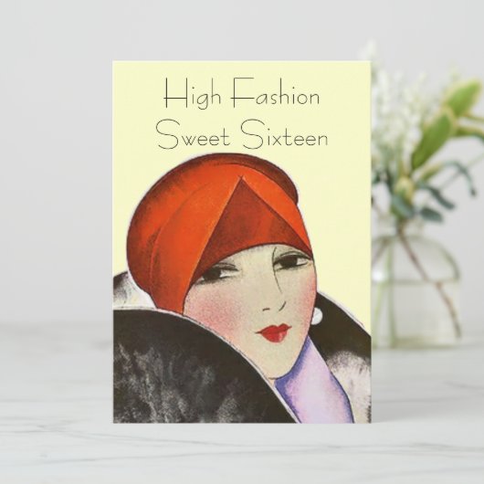 招待状の最新のファッションのSweet sixteenのパーティーのテーマ 招待状 (スタンド正面)