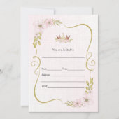 招待状の水の色のフローラプリンセス 招待状 (正面)