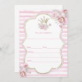 招待状の水の色のフローラプリンセス 招待状 (正面/裏面)