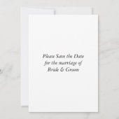 招待状の結婚式の招待状、赤いバラは、日付を救います セーブザデート (裏面)