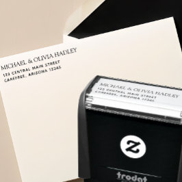 招待状の自宅住所スタンプを返す セルフインキングスタンプ