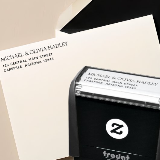 招待状の自宅住所スタンプを返す セルフインキングスタンプ