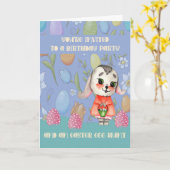 招待状の誕生日パーティー復活祭の日曜日に息子のために カード (黄色い花)