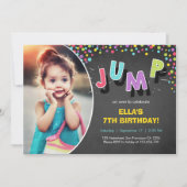 招待状の跳ね上がりの家の跳ね上がりの誕生日を跳んで下さい 招待状 (正面)