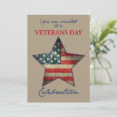 招待状の退役軍人日イベント古いフラッグスター 招待状 (スタンド正面)