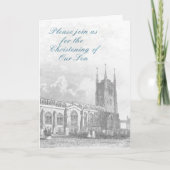 招待状の《キリスト教》洗礼式や命名式 – 男の子。 招待状 (正面)