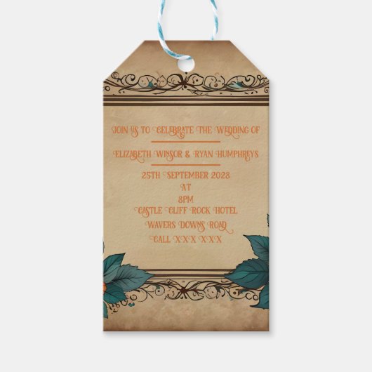 招待状はがき ギフトタグ (正面)