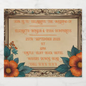 招待状はがき スパークリングワインラベル (シングルラベル)