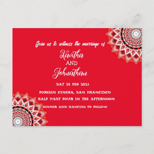 招待状はがき ポストカード (正面)