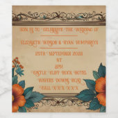 招待状はがき ワインラベル (シングルラベル)