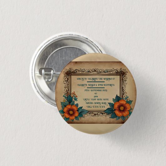 招待状はがき 缶バッジ (正面&裏面)