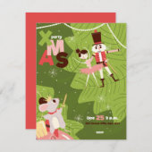 招待状はナッツでクリスマスブランチに 招待状 (正面/裏面)