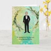 招待状はリングや輪ベラーアアット結婚ズ、ヤング・ボーイ カード (黄色い花)