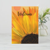 招待状ひまわりカード(カスタマイズ可能な文字) 招待状 (スタンド正面)