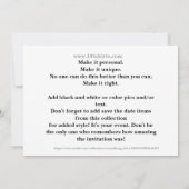 招待状やアナウンスをカスタマイズする準備ができました 招待状 (裏面)